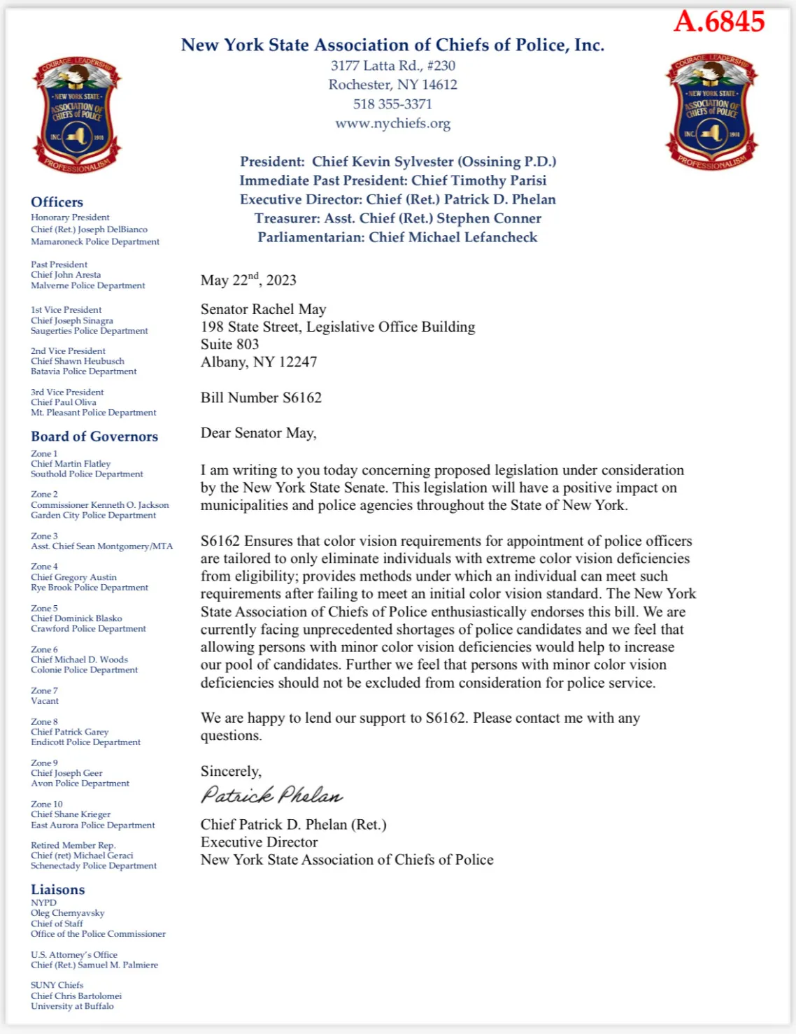 NYS PBA Memo of Support